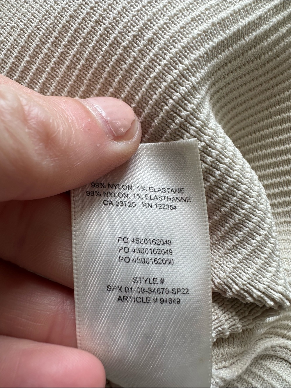 Aritzia Babaton Sculpt Knit Criss Cross Dress Cream Size Medium - Picture 12 of 12